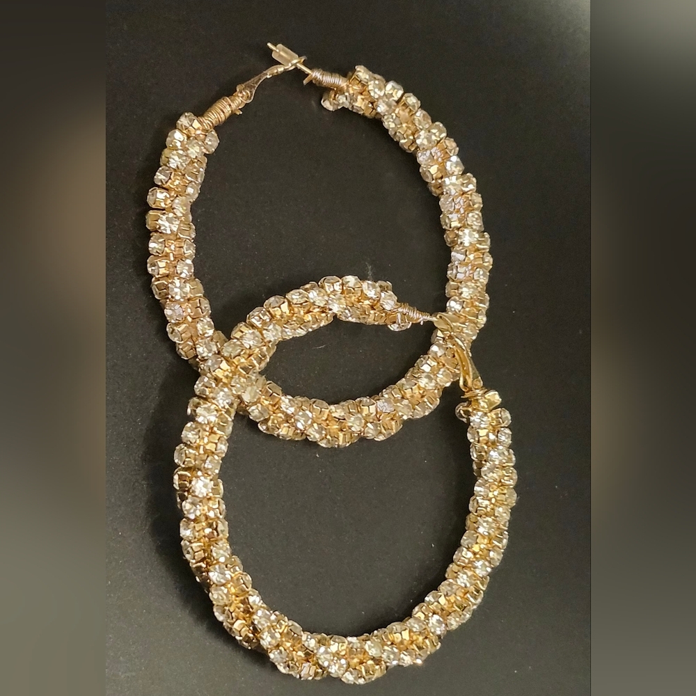 Elegant Gold and Silver Hoop Earrings